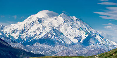 Alaska - Vue sur la montagne McKinley au parc national Denali