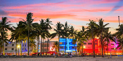 Miami Beach au coucher de soleil