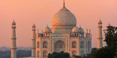 Inde - Vue sur la mausolée du Taj Mahal à Agra