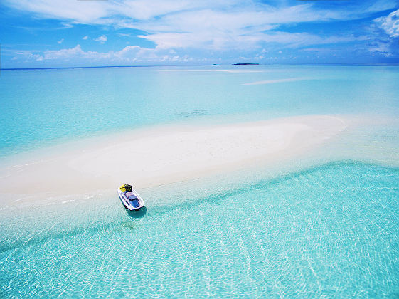 Maldives - Balade en jet ski jusqu'aux bancs de sable