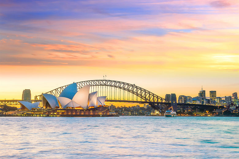 Australie - Vue sur le Sydney Opera House et Harbour Bridge en arrière-plan