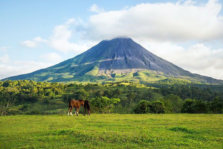 Costa Rica - Vue sur le volcan Arenal